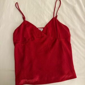 Princess Polly Red Satin Tank Top